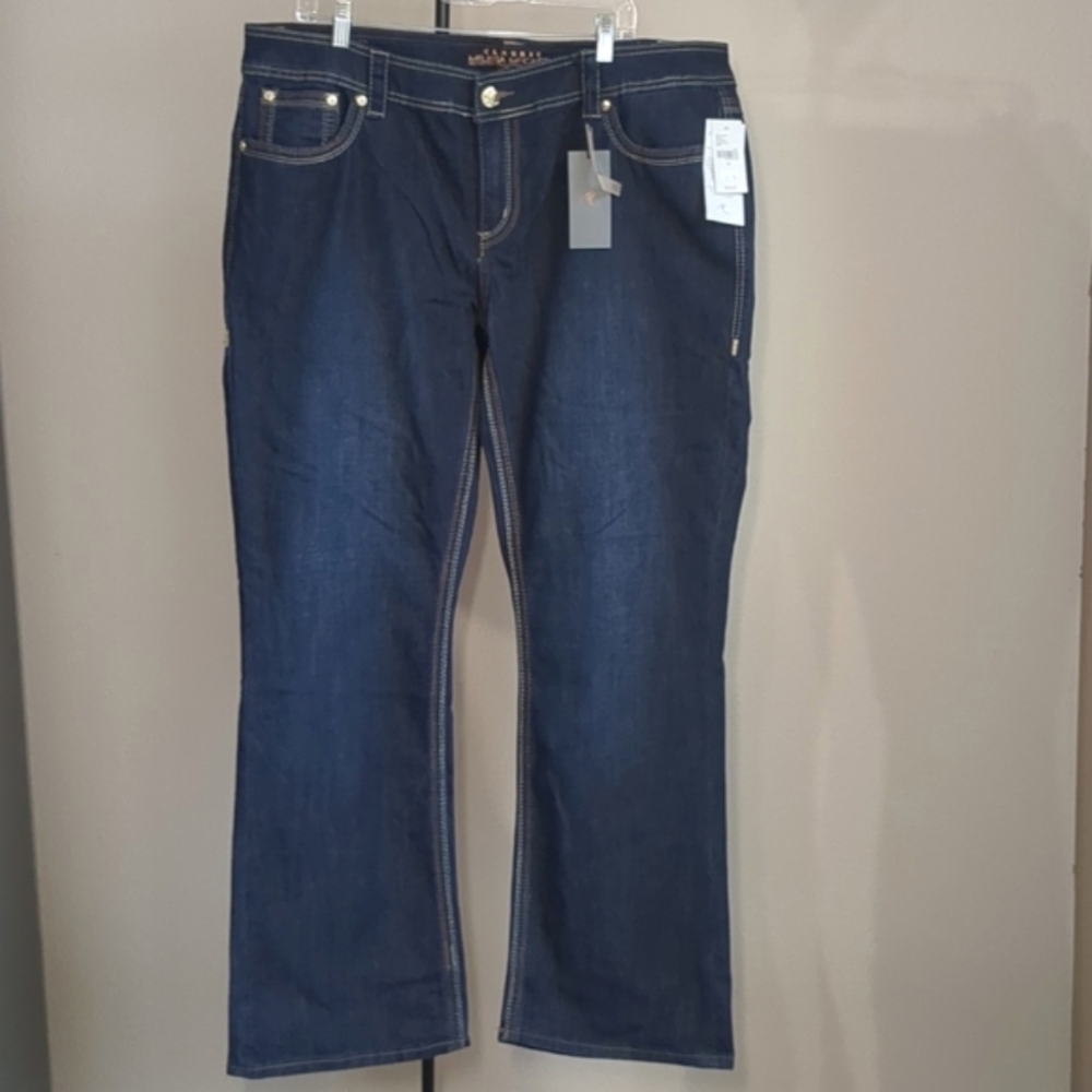 Melissa McCarthy Seven7 Lane Bryant Bootcut Dark Wash Stretch Jean Sz 20W